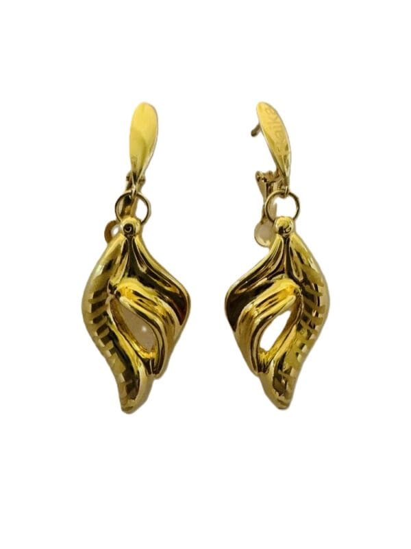 18K Yellow-Gold Dangle Earrings - Image 4