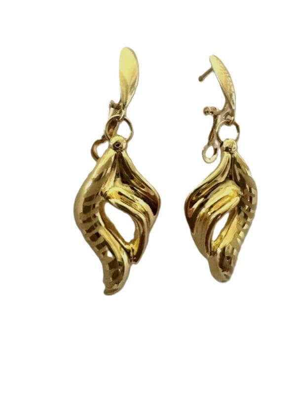 18K Yellow-Gold Dangle Earrings - Image 5