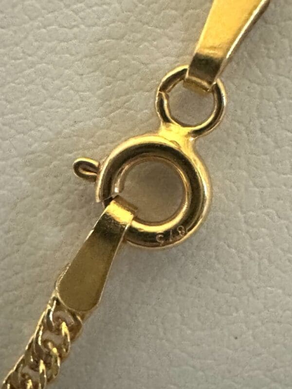 21k Yellow-Gold Heart Necklace - Image 5
