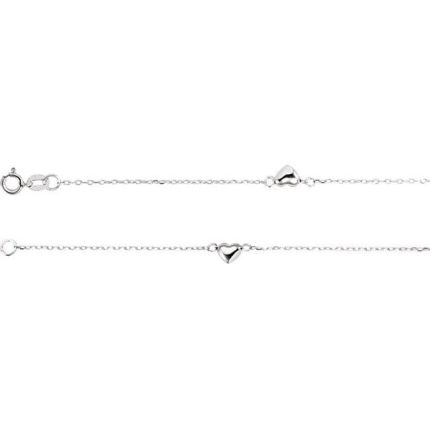 14k White Gold Anklet