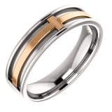 Cross Wedding Band