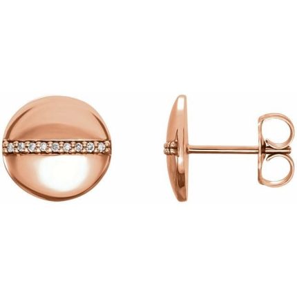 14K Yellow .04 CTW Natural Diamond Circle Earrings