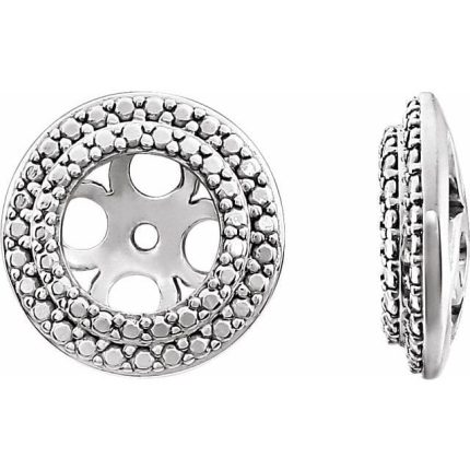 14K White 5.5 mm ID Earring Jackets