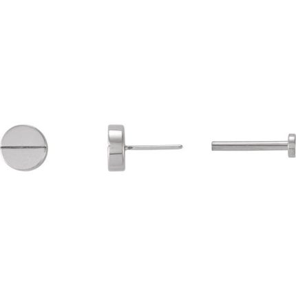 14K Yellow 4.9 mm Geometric Friction Post Earring