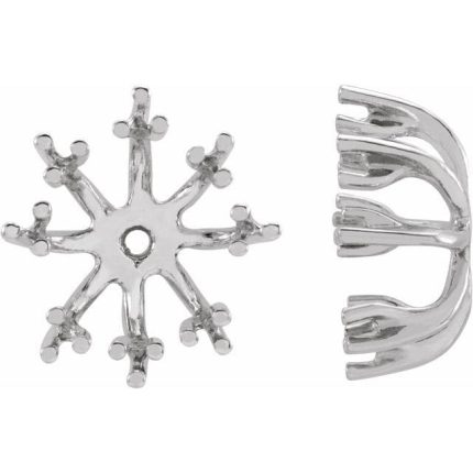 14K Yellow 1/2 CTW Natural Diamond Earring Jackets with 6 mm ID