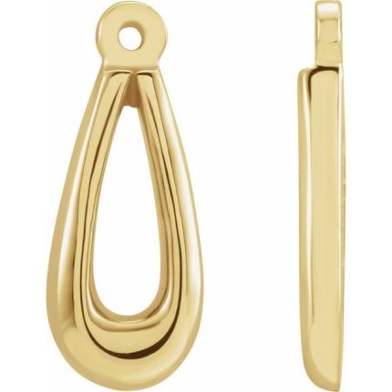 14K White Earring Jackets