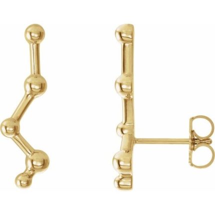14K Yellow Constellation Ear Climbers