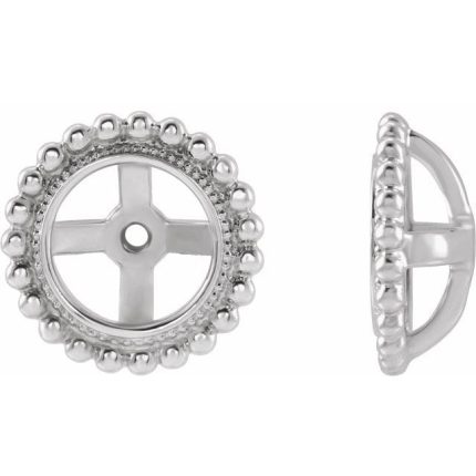 14K Yellow Beaded Earring Jackets