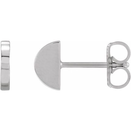 14K Yellow Half Moon Earrings