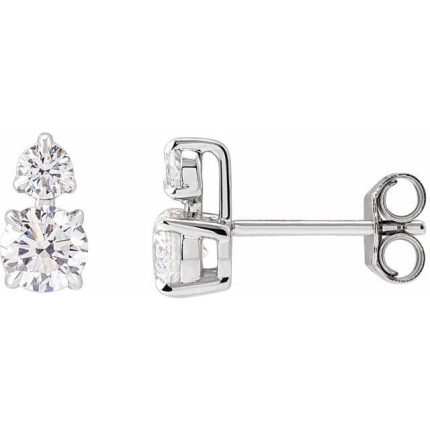 14K Yellow 1/2 CTW Lab-Grown Diamond Earrings