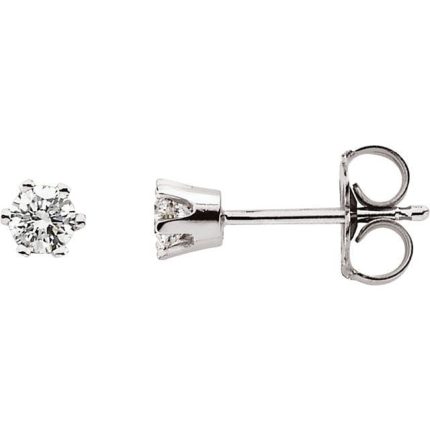 14K White 1/4 CTW Natural Diamond Stud Earrings