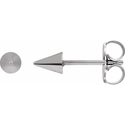 14K White Spike Earrings