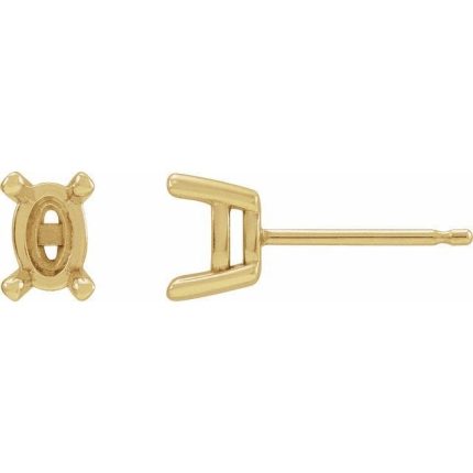 14K Yellow 1/5 CTW Rose-Cut Natural Diamond Earrings