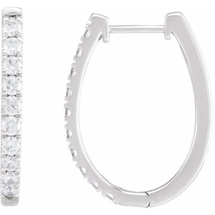 14K Yellow 1/6 CTW Lab-Grown Diamond Hoop Earrings