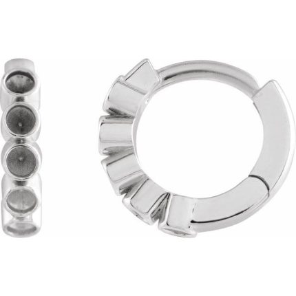 14K Yellow 1/5 CTW Natural Diamond 12.24 mm Hinged Hoop Earrings