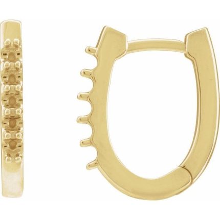 14K Yellow 1/6 CTW Natural Diamond 15.1 mm Hoop Earrings