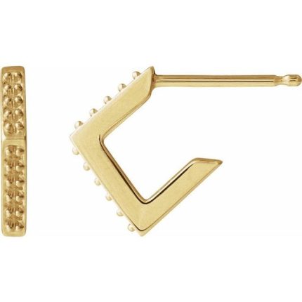 14K Yellow .07 CTW Natural Diamond Geometric Earrings