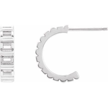 14K Yellow 1/5 CTW Natural Diamond 11.6 mm Hoop Earrings