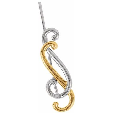 14K Yellow/White Right Ear Climber
