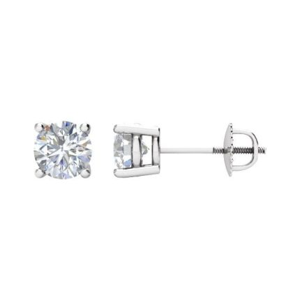 14K White 3/4 CTW Natural Diamond Stud Earrings