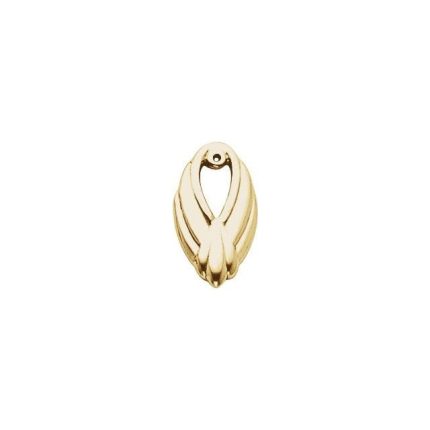 14K Yellow 17.25x10 mm Freeform Earring Jacket