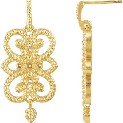 14K Yellow Dangle Earring Mounting