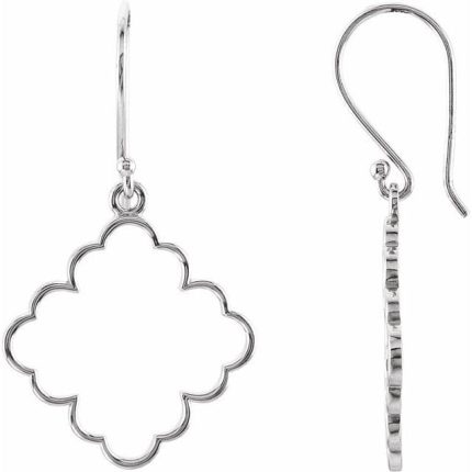 14K White Decorative Earrings