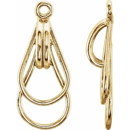 14K Yellow Freeform Earring Jacket