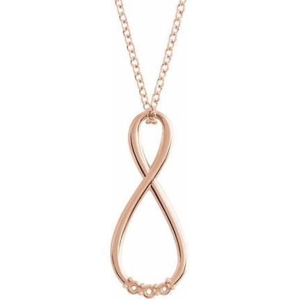 14K Yellow 1-Stone Family Infinity-Inspired Pendant