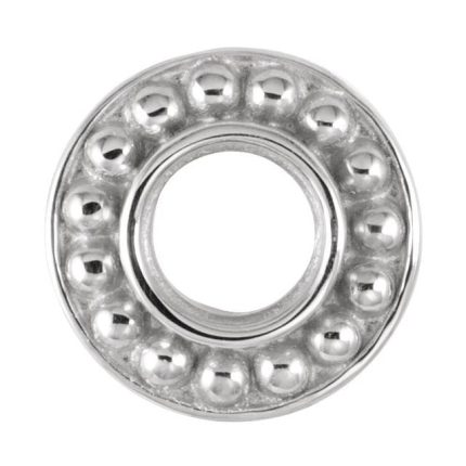 14K Yellow 3 mm Round Beaded Slide Pendant Mounting