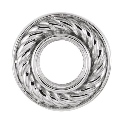14K White 3 mm Round Rope Pendant Mounting