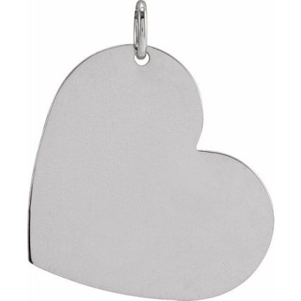 Sterling Silver Be Posh® Engravable Heart Pendant