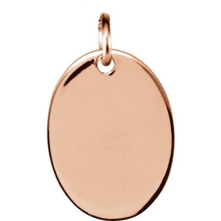 Sterling Silver Be Posh® Engravable Oval Pendant