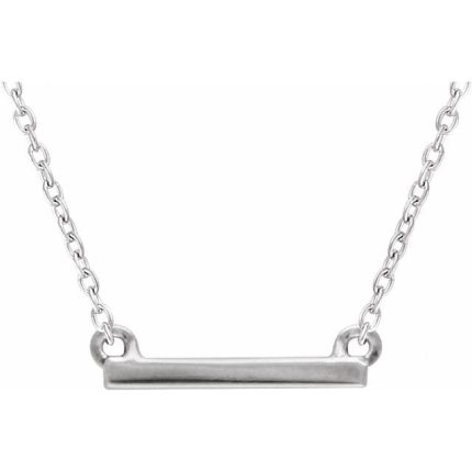 14K Yellow Petite Bar 16-18" Necklace