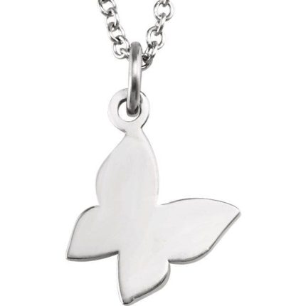 Sterling Silver Tiny Posh® Butterfly 16-18" Necklace