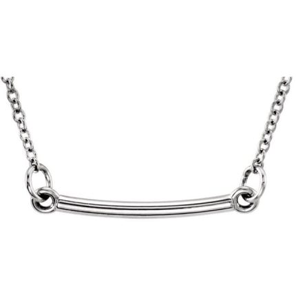 Sterling Silver Tiny Posh® Bar 16-18" Necklace