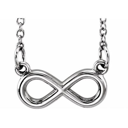 Sterling Silver Tiny Posh® Infinity-Inspired 16-18" Necklace