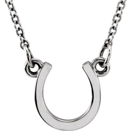 Sterling Silver Tiny Posh® Horseshoe 16-18" Necklace