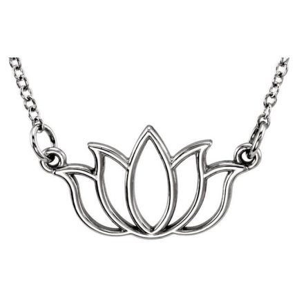 Sterling Silver Tiny Posh® Lotus 16-18" Necklace