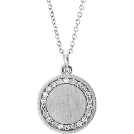 14K Yellow 1/5 CTW Natural Diamond Engravable 16-18" Necklace