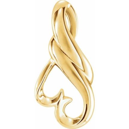 14K White Freeform Pendant