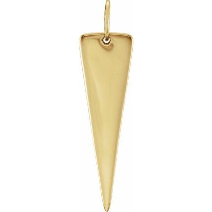 14K Yellow Triangle Pendant