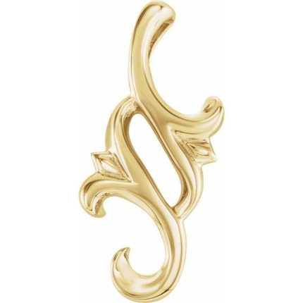 14K White Freeform Pendant