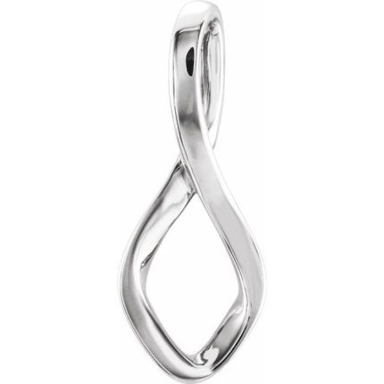 14K White Freeform Pendant