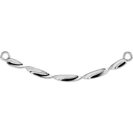 14K White Twisted Bar 16-18" Necklace