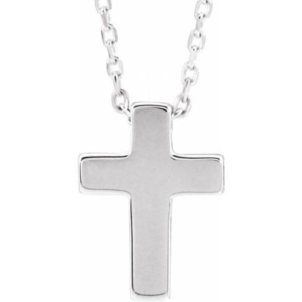 14K Yellow Petite Cross Slide Pendant