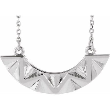 14K Yellow Curved Bar 16-18" Necklace