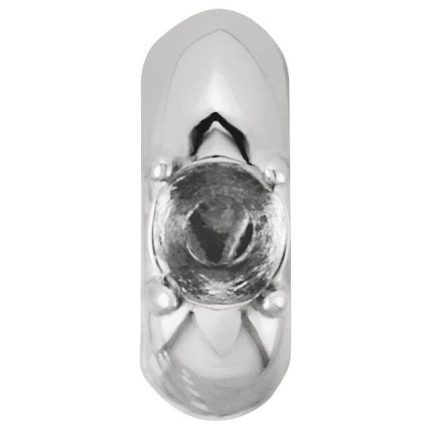 14K Yellow 3 mm Round Miniature Birthstone Slide Pendant Mounting