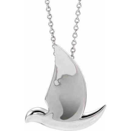 14K Yellow Holy Spirit Dove 16-18" Necklace