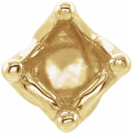 14K Yellow 5 mm Round Solitaire Slide Pendant Mounting